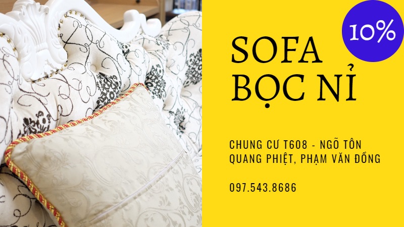 Sofa tân cổ điển bọc nỉ Moresofa